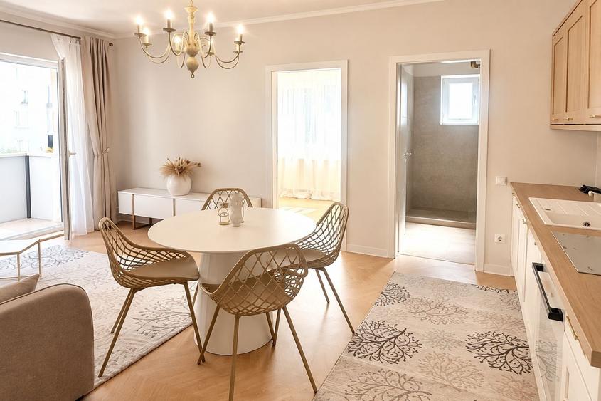 Apartament cu 2 camere semidecomandat, mobilat în Florești