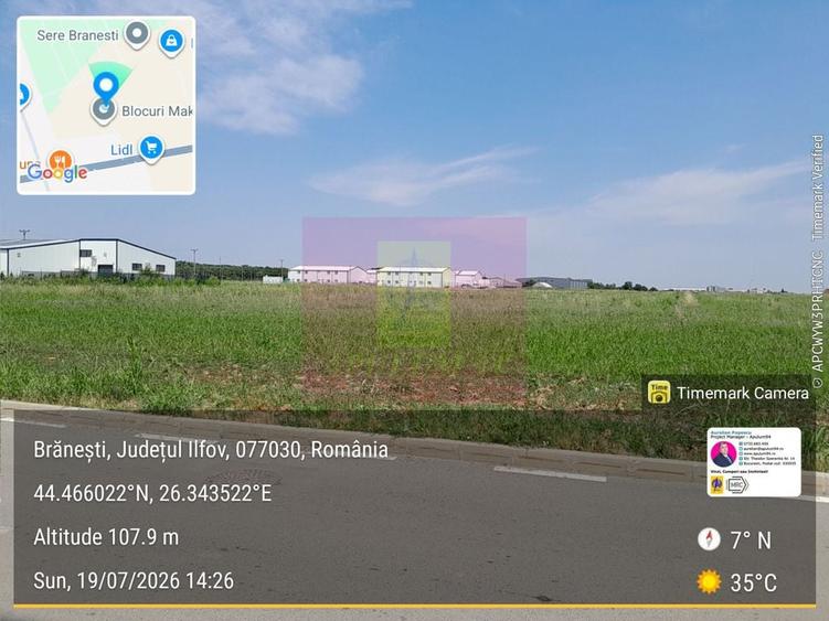 Teren de 3333 mp, în Brănești
