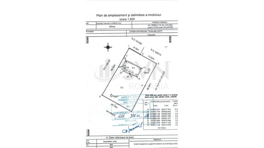 Teren agricol extravilan de 899 mp, în Central