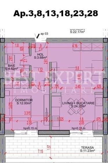 Apartament cu 2 camere în Theodor Pallady