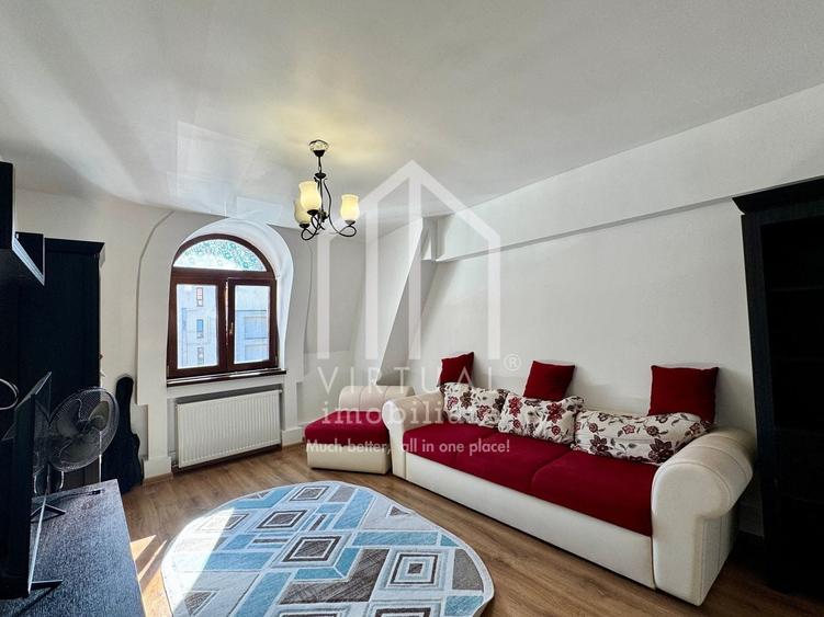 Apartament cu 3 camere decomandat, mobilat în Central