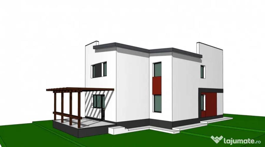 Casă cu 4 camere cu Teren 480 Mp în Bârnova