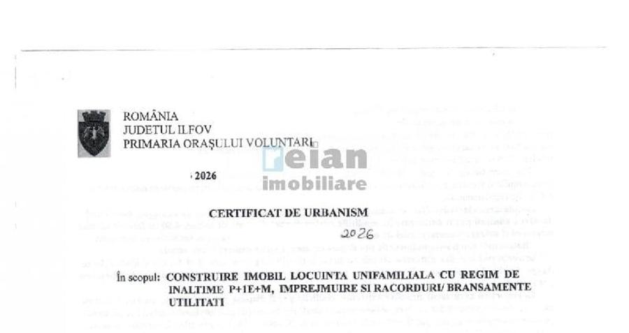 Teren Construcții intravilan de 470 mp, în Pipera