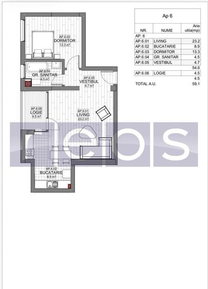 Apartament cu 2 camere în Lizeanu