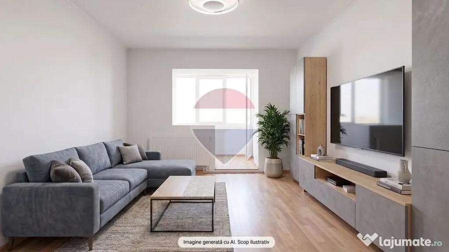 Apartament cu 3 camere semidecomandat în Nord