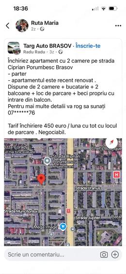 Apartament cu 2 camere decomandat în Exterior Vest