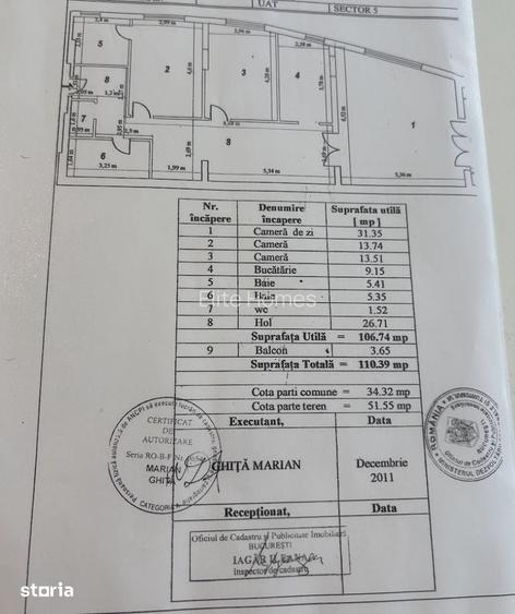 Apartament 110 mp, Calea 13 SeptembriePanduri, decomandat cu centrala