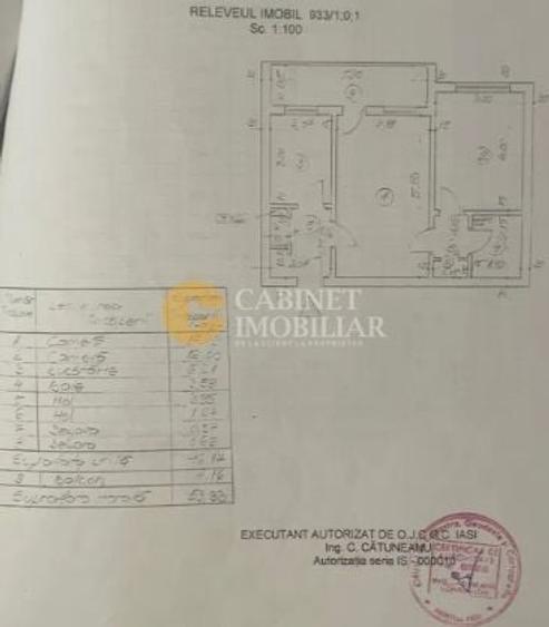 Apartament cu 2 camere în Tătărași
