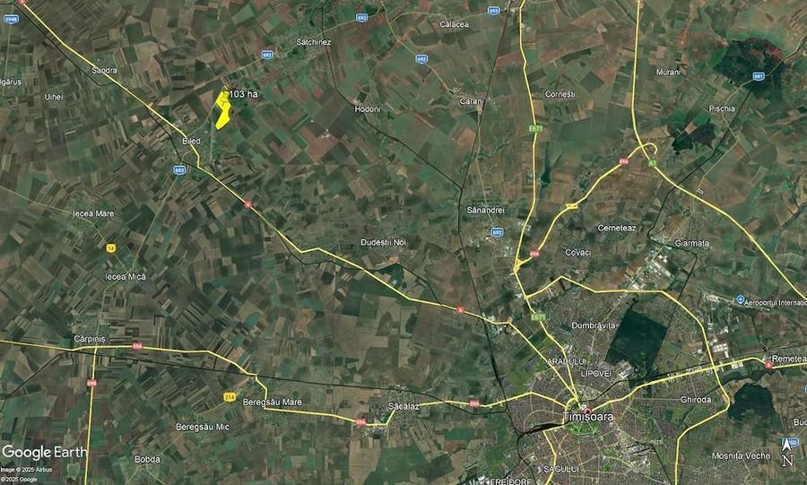 Teren de 1030000 mp, în Biled