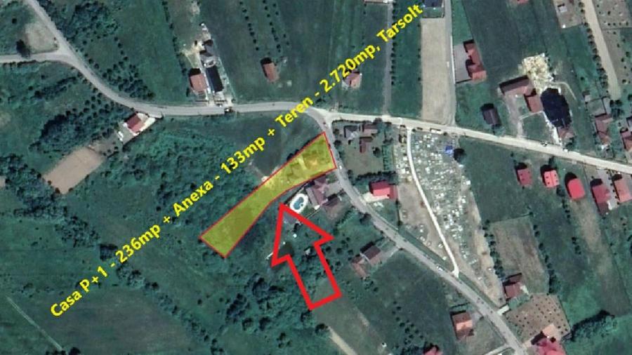 Casă individuală cu 5 camere cu Teren 2720 Mp în Târșolț
