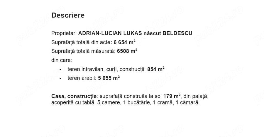 Casă cu Teren 6500 Mp în Bonțești
