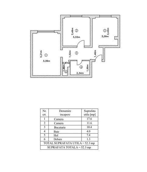 Apartament cu 2 camere decomandat în Tineretului