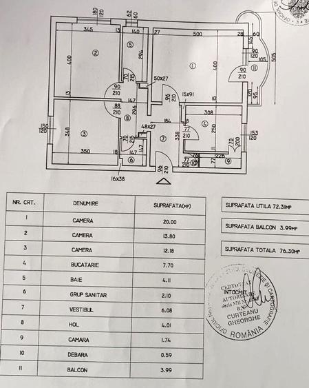 Apartament cu 3 camere decomandat în Unirii