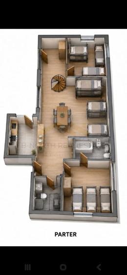 Apartament cu 5 camere decomandat, mobilat în Corbeanca