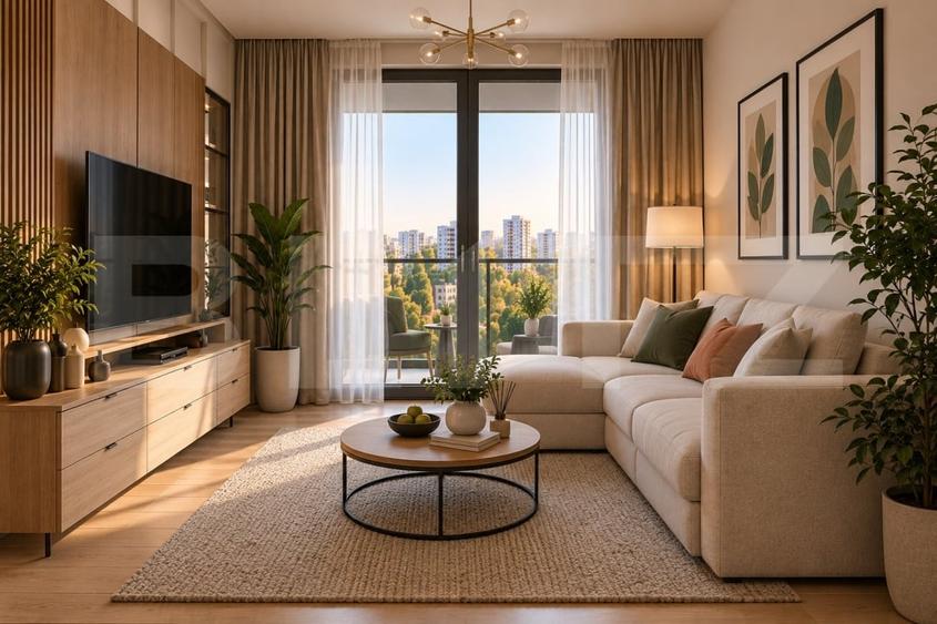 Apartament cu 2 camere semidecomandat în Lunca Cetățuii