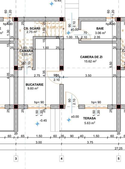 Casă cu 3 camere în Malu Mare