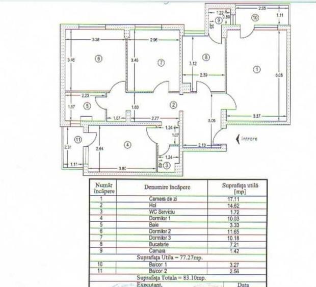 Apartament cu 4 camere decomandat în Găvana
