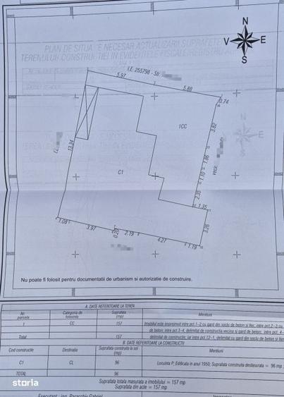 Casă cu 3 camere cu Teren 157 Mp în Coiciu