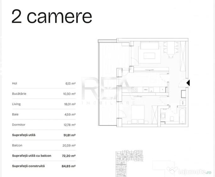 Apartament cu 2 camere decomandat în Ghencea