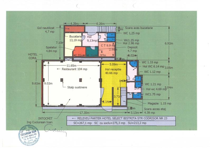 Spațiu comercial, de 807 mp, în Central