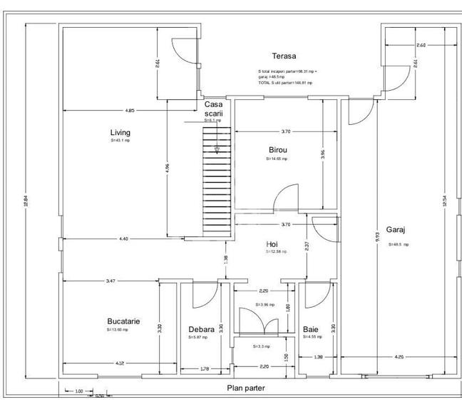 Casa individuala, 6 camere, 2 bai, garaj, teren 913, pompa de caldura - 23