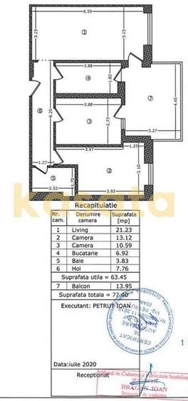 Apartament cu 3 camere decomandat în P-ta Presei Libere