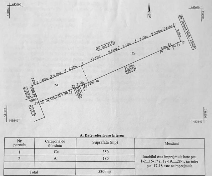 Casă individuală cu 3 camere cu Canalizare în Central