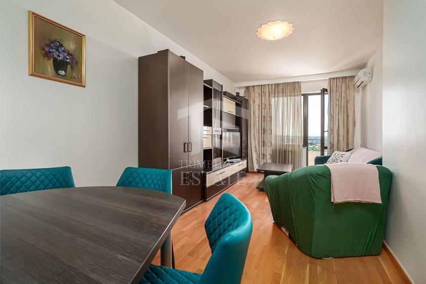 Apartament cu 2 camere semidecomandat, mobilat în Băneasa