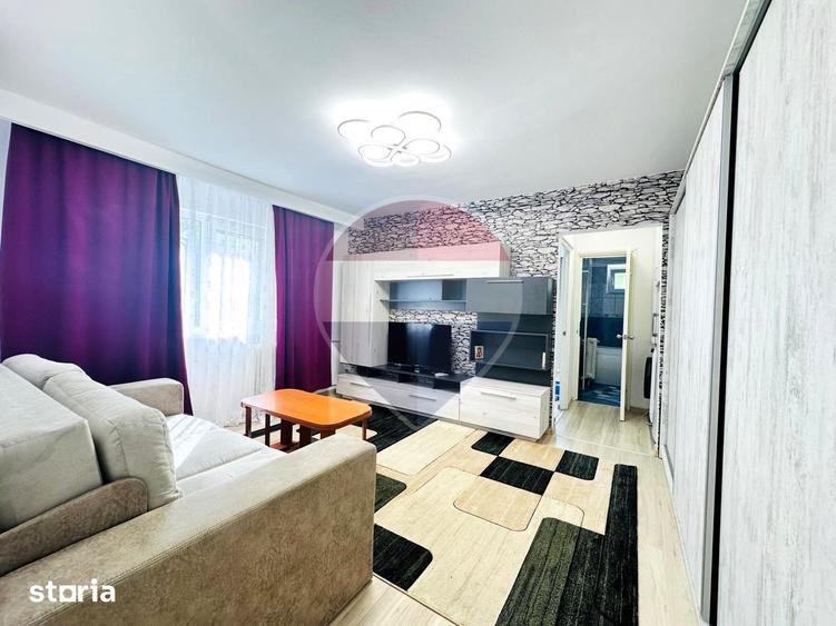 Apartament cu 2 camere semidecomandat, mobilat în Giurgiului