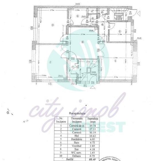 Apartament cu 3 camere decomandat în Primăverii