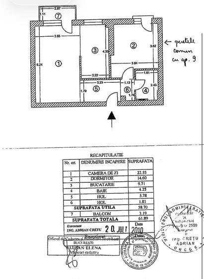 Apartament cu 2 camere decomandat în Parcul Carol