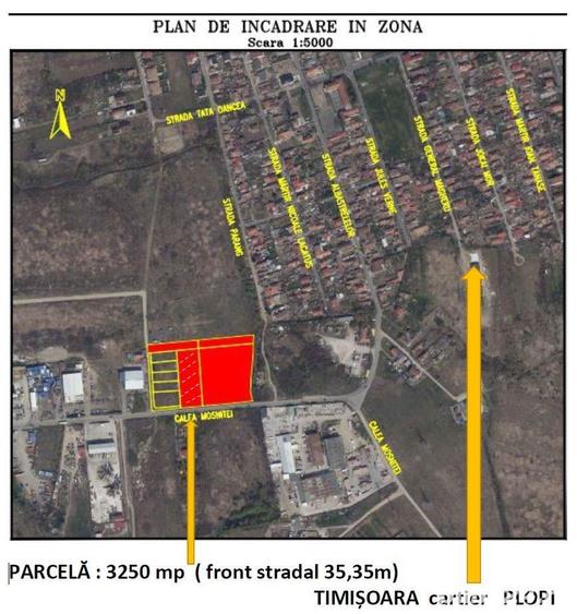 Teren de 3250 mp, în Kuncz