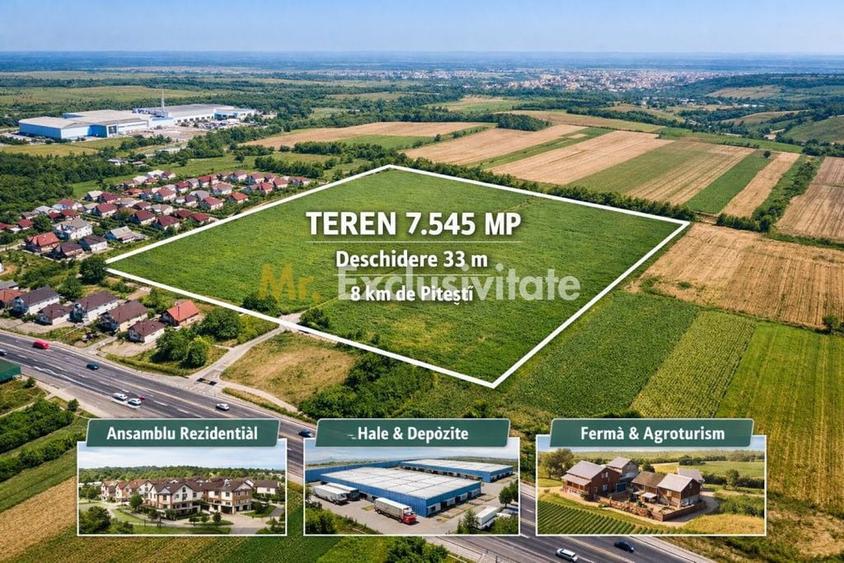 Teren de 7545 mp, în Mărăcineni