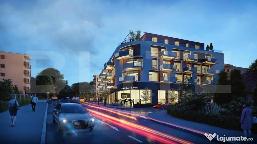 Apartament cu 3 camere, 55,51 mp, terasa 57,52 mp, balcon, z - 1