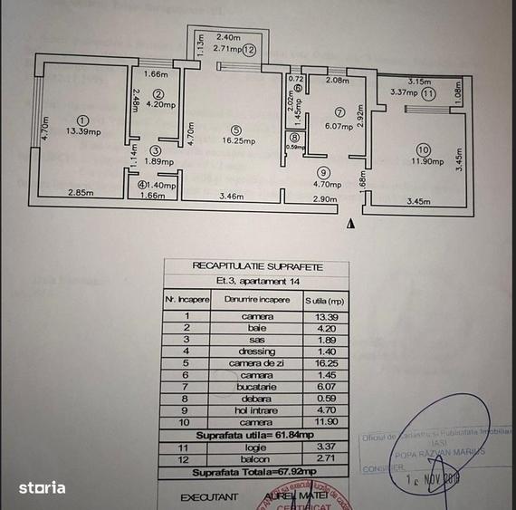 Apartament cu 3 camere semidecomandat în Podu Roș