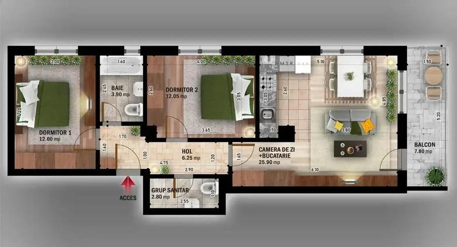 Super Oferta Apartament 3 camere Pallady Metrou Teclu - 8