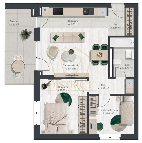 Apartament finalizat cu 3 camere | Denya Forest - 3