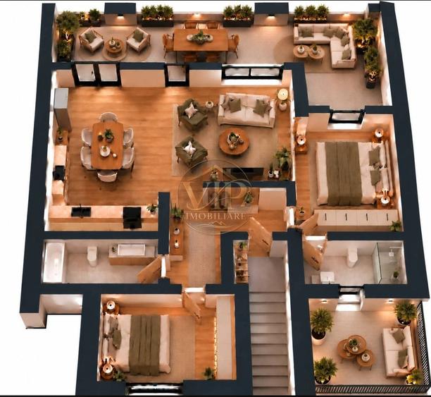 Apartament cu 3 camere decomandat în Cetate