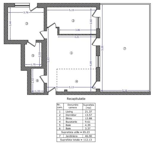 Apartament cu 3 camere în Pipera