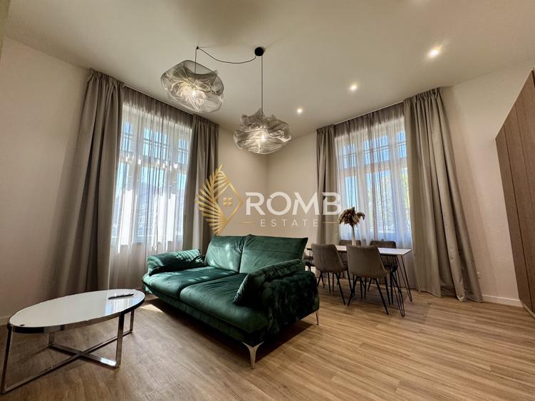 Apartament cu 2 camere semidecomandat, mobilat în Central