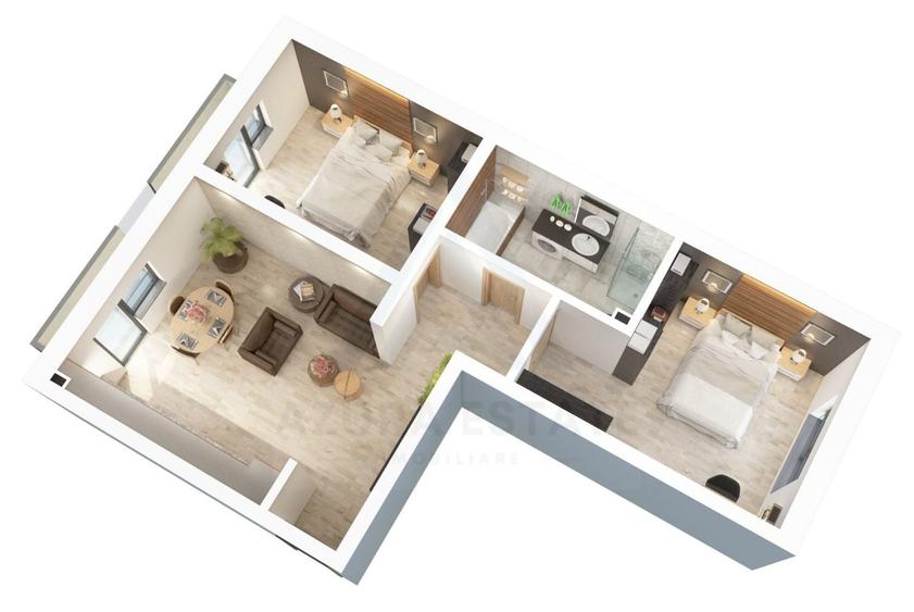Apartament premium 61.2 mp utili 3 camere balcon 7.8 mp pe Dna Stanca - 10