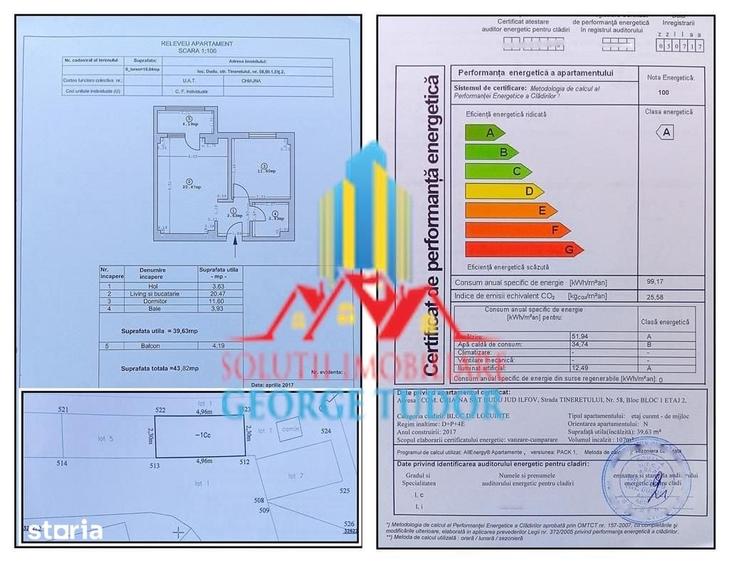 Apartament cu 2 camere semidecomandat în Chiajna
