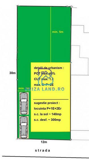 Bucurestii Noi, zona AFICity, teren 360mp, deschidere 12m. - 4