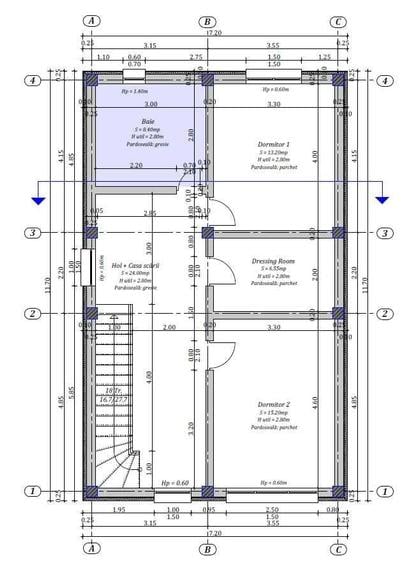 Casa P+1E - Cumpana 164mp + terasa - predare alb - 3