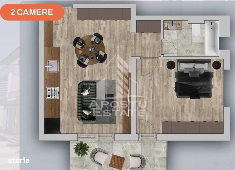 Apartament cu 2 camere în Chișoda