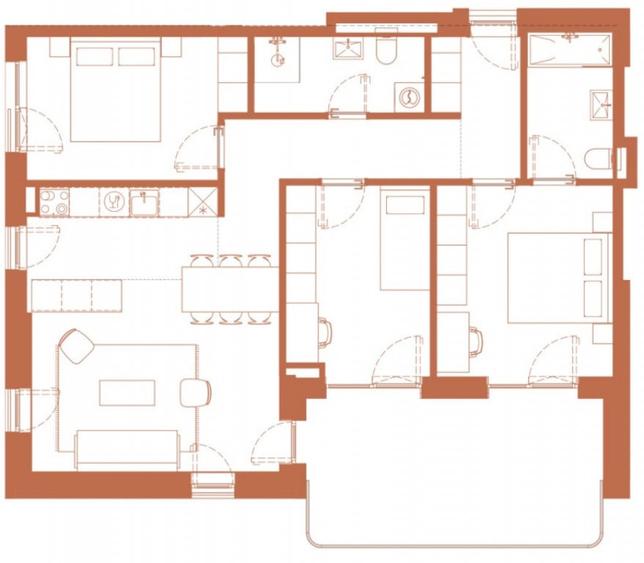 Apartament cu 4 camere decomandat în Dâmbul Rotund