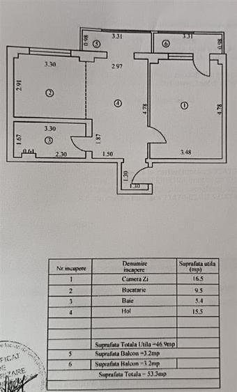 Apartament cu 2 camere decomandat în Plantelor