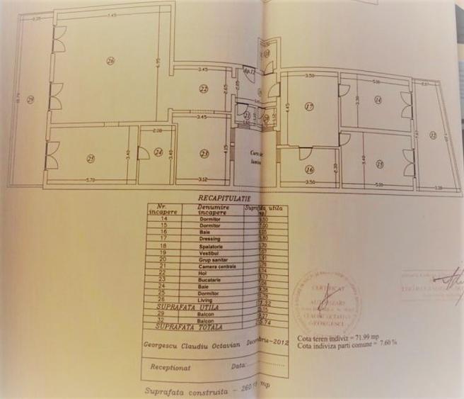 Apartament cu 4 camere în P-ța Romană