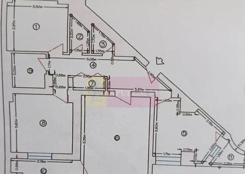 Apartament cu 3 camere decomandat, mobilat în Calea Călărașilor