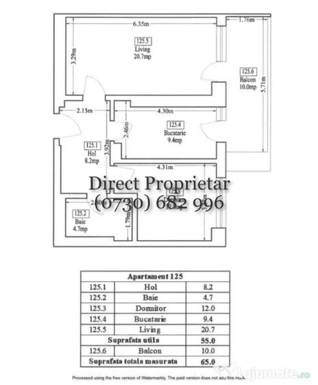 Apartament cu 2 camere decomandat în Sud